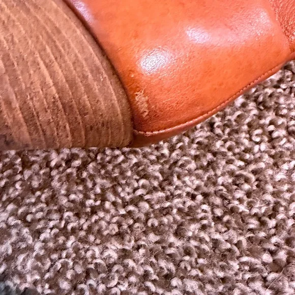 Madewell Billie Boots genuine leather stacked heel coffee Size 6.5 - Picture 8 of 11